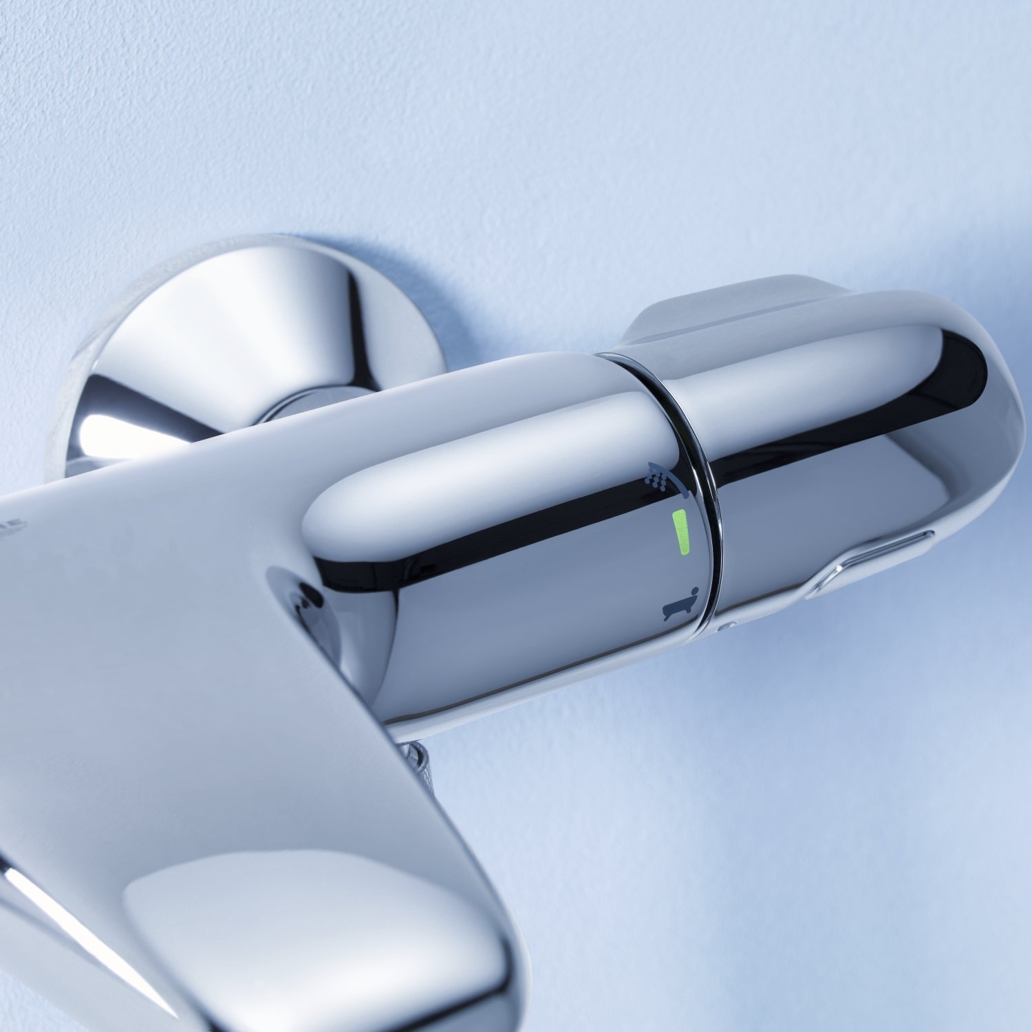 GROHE 1000 2-Handle Thermostatic Bath/Shower Valve Trim, Chrome